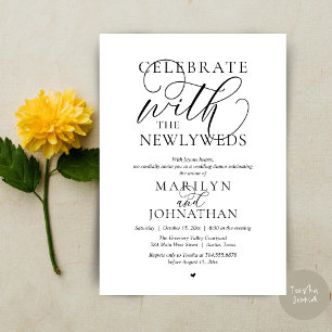 Celebrate with the newlyweds, Best Wedding Dinner Invitation