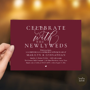 Celebrate with the newlyweds, Best Wedding Dinner Invitation