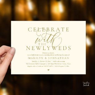 Celebrate with the newlyweds, Best Wedding Dinner Invitation