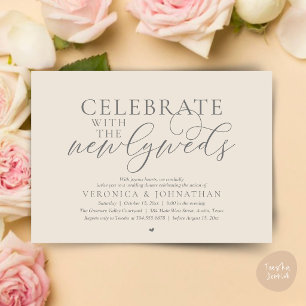 Celebrate with the newlyweds, Best Wedding Dinner Invitation