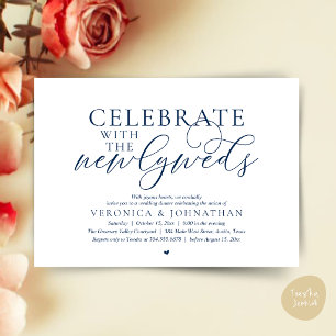 Celebrate with the newlyweds, Best Wedding Dinner Invitation
