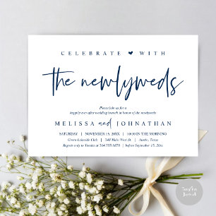 Celebrate with the newlyweds, Wedding Brunch Invitation