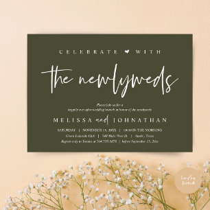 Celebrate with the newlyweds, Wedding Brunch Invitation