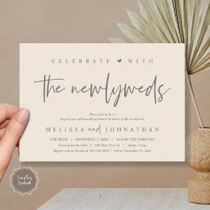 Celebrate with the newlyweds, Wedding Brunch Invitation