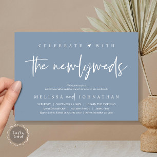 Celebrate with the newlyweds, Wedding Brunch Invitation