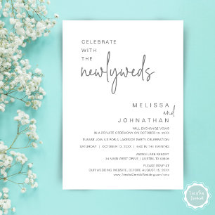 Celebrate With The Newlyweds, Wedding Dinner Invitation