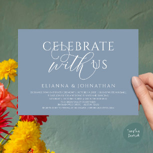 Celebrate with us, Modern Elegant Wedding Dinner Invitation