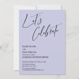 Celebrate with Us! Modern Lavender Reception Invitation