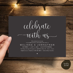 Celebrate With Us Modern Minimalist Wedding Dinner Invitation