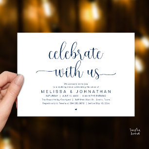 Celebrate With Us Modern Minimalist Wedding Dinner Invitation
