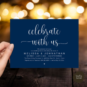 Celebrate With Us Modern Minimalist Wedding Dinner Invitation