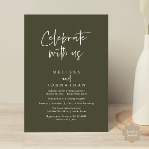 Celebrate with us, Modern Wedding Reception Invitation