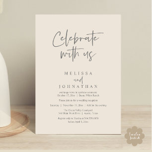 Celebrate with us, Modern Wedding Reception Invitation