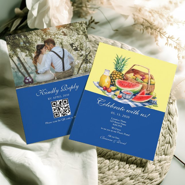 Celebrate With Us Picnic Wedding Reception Invitation (Creator Uploaded)