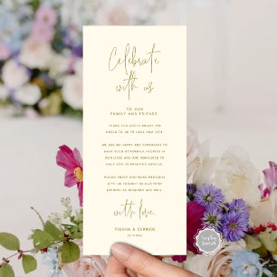 Celebrate With Us, Place Setting Thank you Card