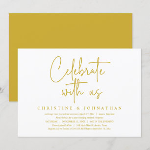 Celebrate with us, Post Wedding Elopement Party I Invitation
