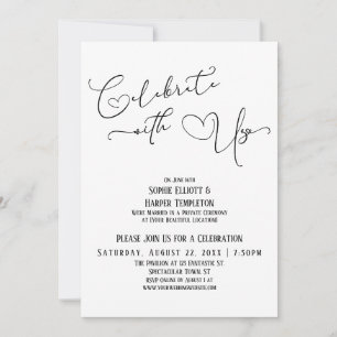 Celebrate with Us Pretty, Simple Reception Only Invitation