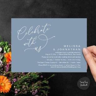 Celebrate with us, Romantic Wedding Dinner Invitation