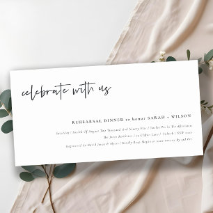 Celebrate With Us Script Rehearsal Dinner Invite