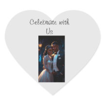 Celebrate with us wedding couple Sticker