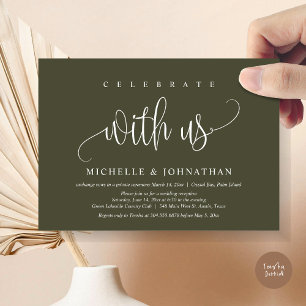 Celebrate With Us, Wedding Elopement Celebration Invitation