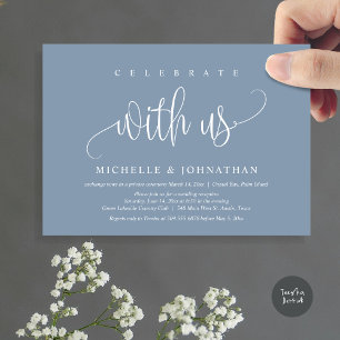 Celebrate With Us, Wedding Elopement Celebration Invitation