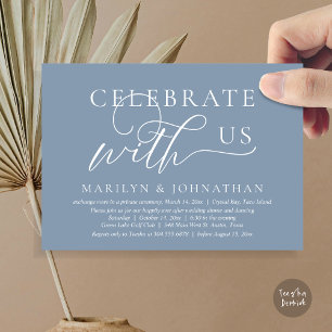 Celebrate with us Wedding Elopement Dinner Dancing Invitation