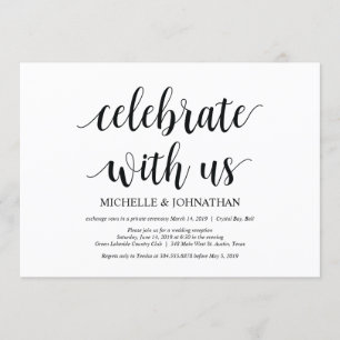 Celebrate with us Wedding Elopement Invites