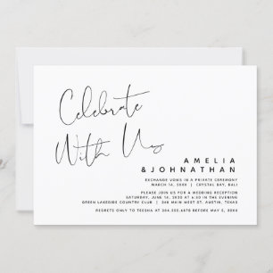 Celebrate with us, Wedding Elopement Party Invitat Invitation