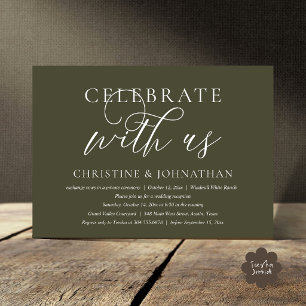 Celebrate with us Wedding Party Dinner Olive Green Invitation