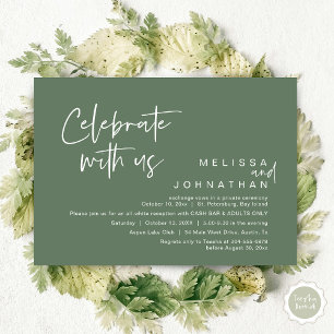 Celebrate with us, Wedding Reception Cash Bar Invitation
