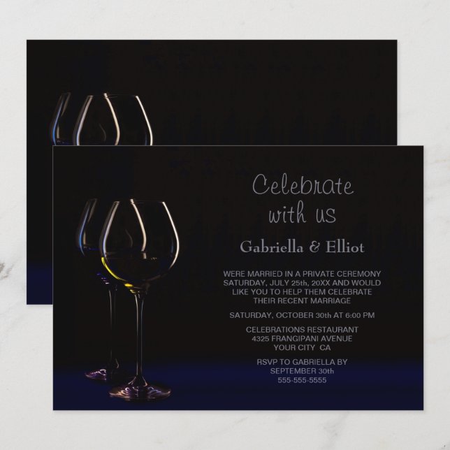 Celebrate With Us Wedding Reception Invitation (Front/Back)