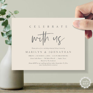 Celebrate With Us, Wedding Rehearsal Party Invitation