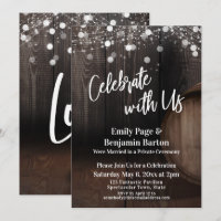 Celebrate with Us Wood Wine Barrel and Lights