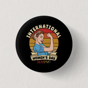 Celebrate Womens International Womens Day 8 March 1 Inch Round Button
