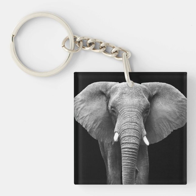 Celebrate World Elephant Day: Majestic Design  Keychain (Front)