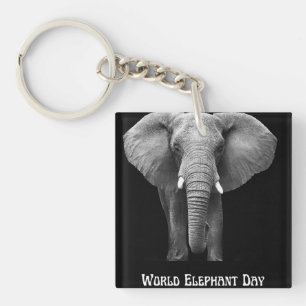 Celebrate World Elephant Day: Majestic Design  Keychain