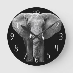 Celebrate World Elephant Day: Majestic Design  Round Clock