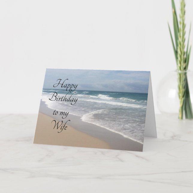 CELEBRATE YOUR "BIRTHDAY" AT THE BEACH CARD (Front)