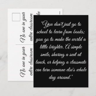Celebrate Your Child's Unique Back To School Journ Holiday Postcard