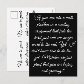 Celebrate Your Child's Unique Back To School Journ Holiday Postcard