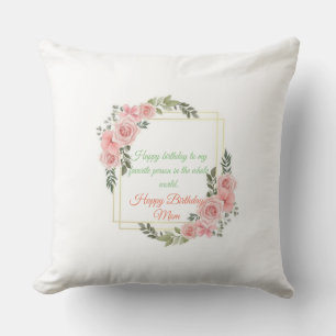 Celebrate Your Favourite Person: Happy Birthday T Throw Pillow
