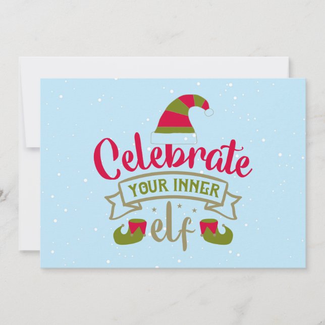 Celebrate Your Inner Elf Christmas Cards (Front)