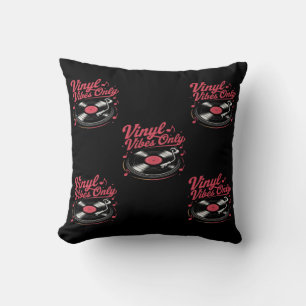 Celebrate your love for vinyl records with this "V Throw Pillow