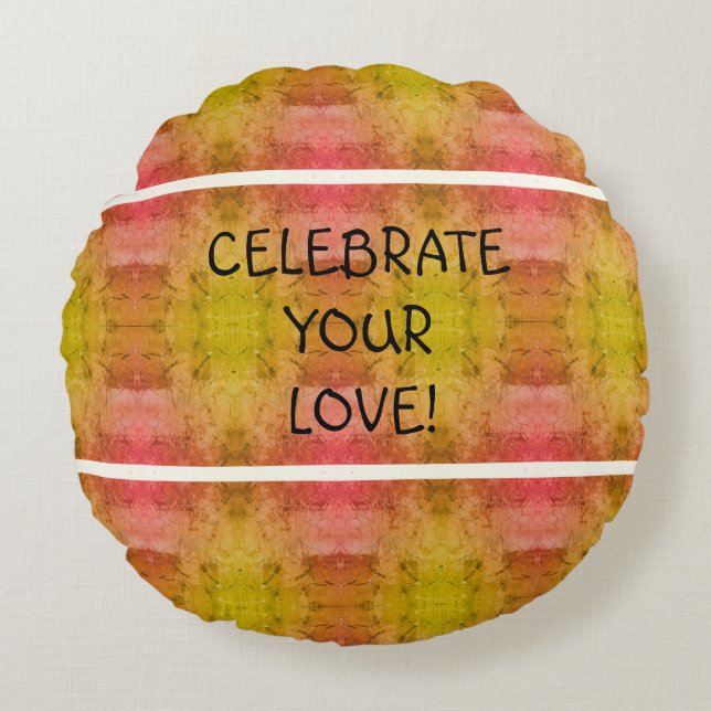 Celebrate Your Love! Throw Pillow (Front)