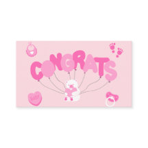 Celebrate Your New Baby Girl with a Pink Congratul