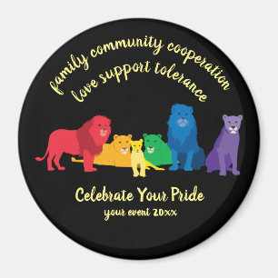 Celebrate Your Pride Rainbow Lion Pride Magnet