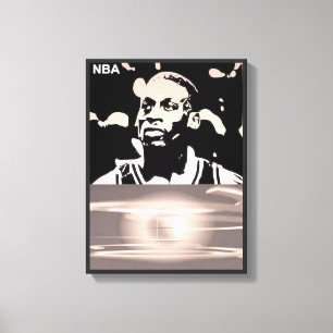 celebrated player silhouette canvas print