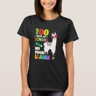 Celebrating 100 Days Of School NoProb Llama Kids T T-Shirt