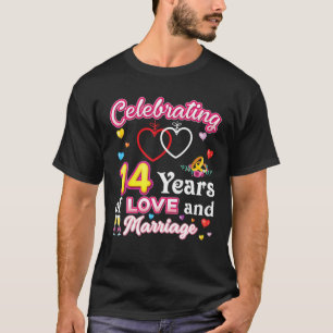 Celebrating 14 Years Of Love And Marriage 14Th Ann T-Shirt